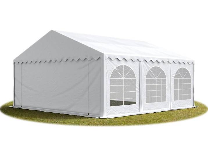 Partytent 6x6 m\, PVC brandvertragend wit
