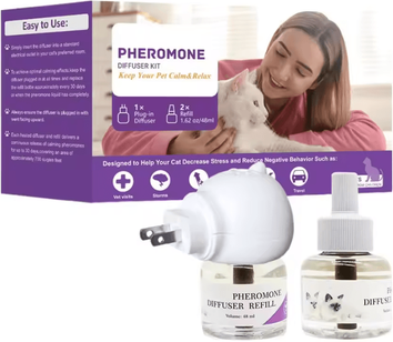 Inspire Curations CalmComfort Cat Pheromone Diffuser For Stress Relief as Shows Us Plug