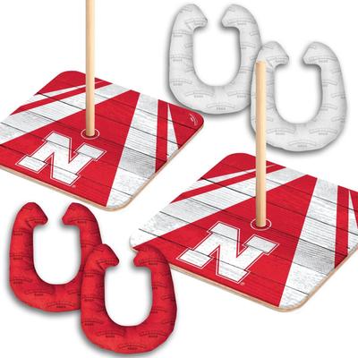Skip's Garage Nebraska Cornhuskers NCAA Horseshoe Bag Toss Game