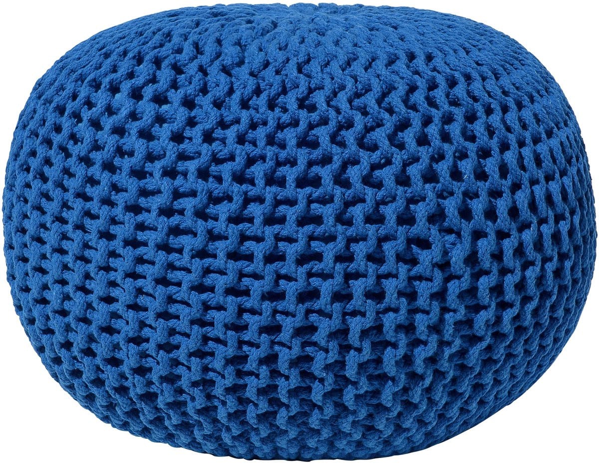 Beliani Soft Body Poef - Stoffen - Blauw