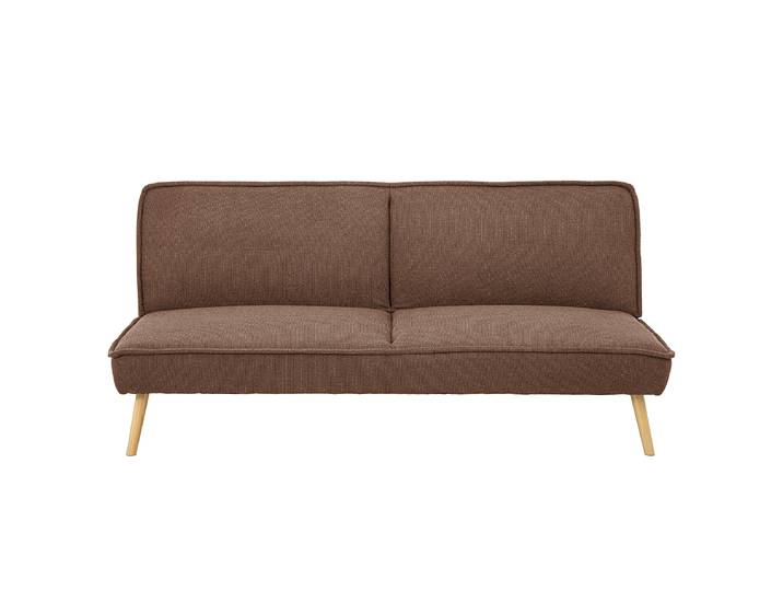 Schlafsofa Braun Bouclé Stoff Piana 188 x 84 x 87cm mit Schlaffunktion Modern