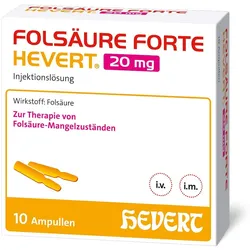 FOLSÄURE FORTE Hevert 20 mg Inj.-Lösung Amp. 10X2 ml