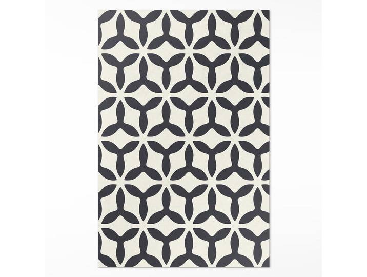 Wallfluent Teppich 80x120 cm Modernes Geometrisches Muster, Weiß, Kunststoff, 80x120 cm, Teppiche und Böden, Teppiche