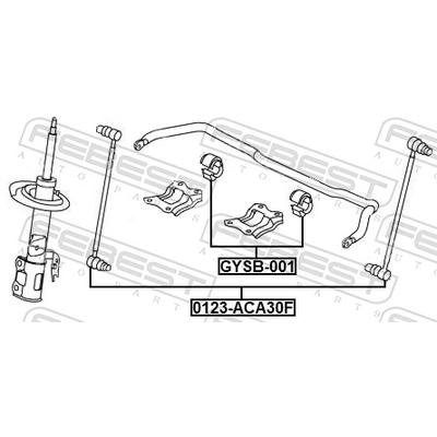 FEBEST Lagerung, Stabilisator gysb001 Vorderachse für GEELY