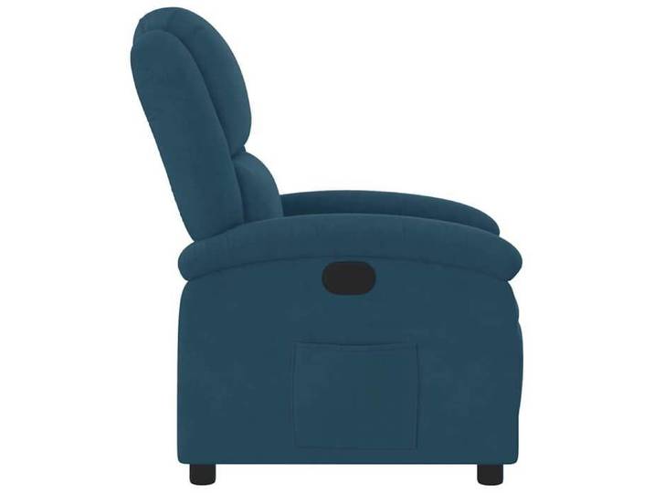 Confortable Fauteuil inclinable Chaise-sofa pour relax bleu velours__27247