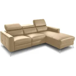 Ecksofa Bono Leder Beige