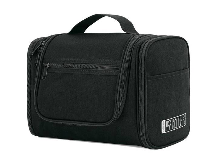 Kulturtasche zum Aufhängen Schwarz 7,3 Liter, 5x2x5 cm, Badaccessoires, Kosmetikdosen