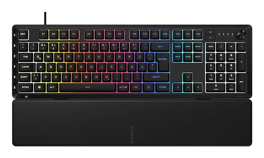 Corsair Skiff 100 Plus Gaming Tastatur USB + Bluetooth (Schwarz) CH-9226I65-DE