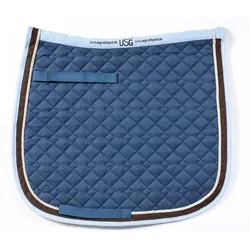 USG Baumwollschabracke - Dressur - petrol/beige/braun/hellblau - Pony