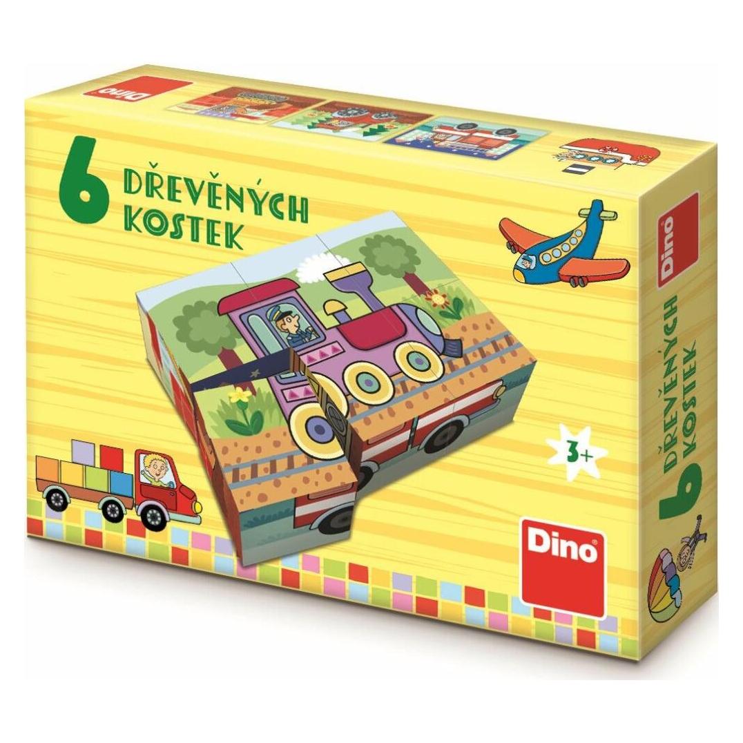 Dino Bildwürfel Fahrzeuge, 6 Würfel (46528507)