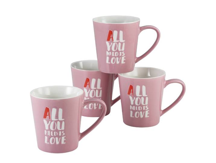 Kaffeebecher All You 4-teilig 10 x 9 x 10cm Multicolor