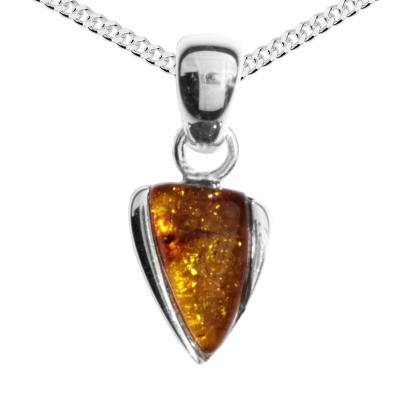 Kette mit Anhänger OSTSEE-SCHMUCK "- Lara - Silber 925/000 - Bernstein" Gr. 45, silber (silber 925, silberfarben, weiß), Schmuck_Sets, Damen, 45, Silber 925 (Sterlingsilber)