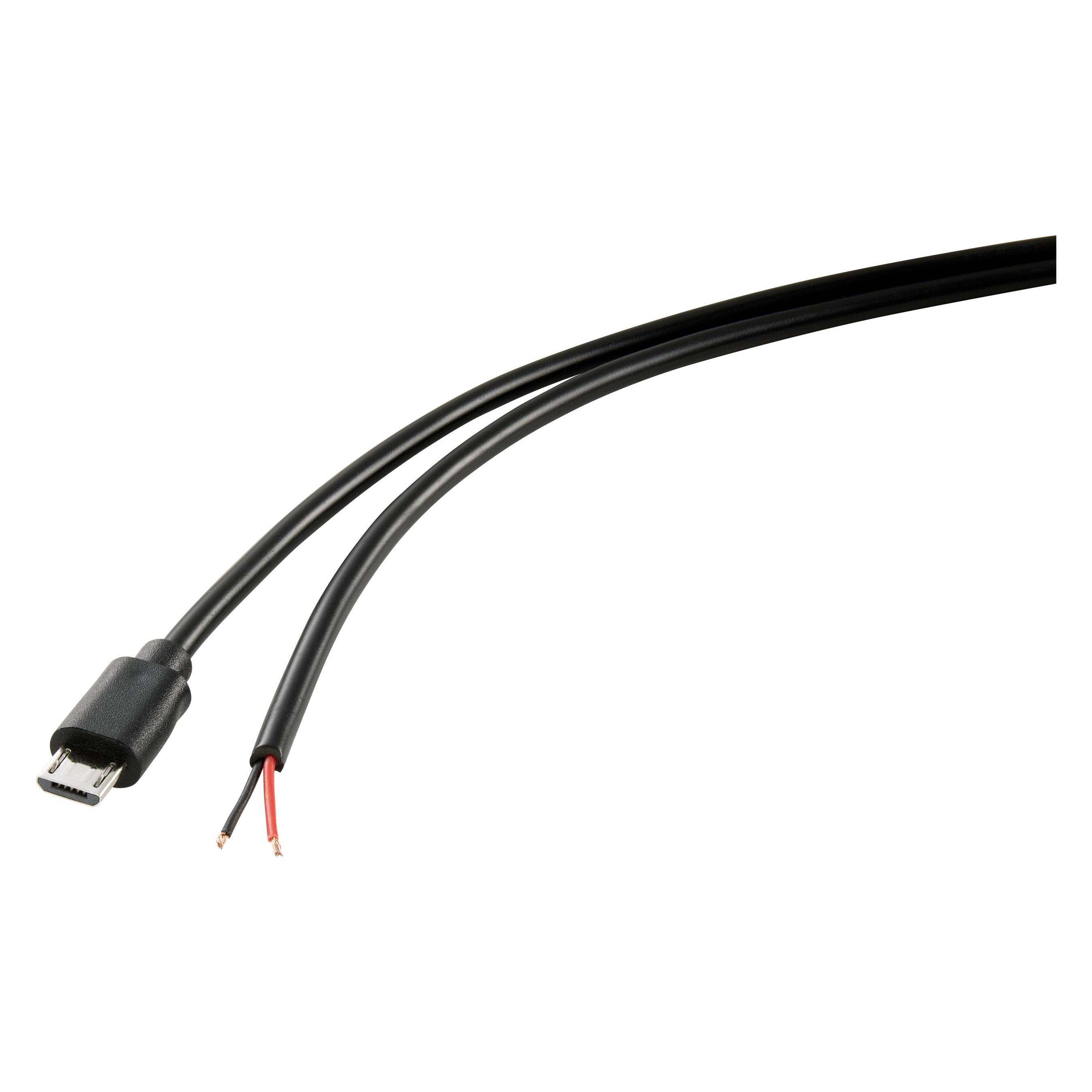 Tru Components Micro-USB Stromkabel mit 2 offenen Kabelenden (TC-8990608)