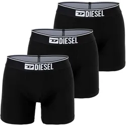 DIESEL Herren Boxershorts, 3er Pack - UMBX-SEBASTIANTHREEPACK, Boxer Long, Cotton Stretch Schwarz / L
