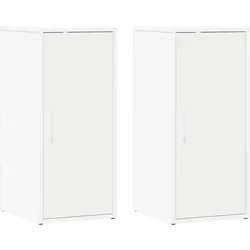 vidaXL Schuhschränke 2 Stk. Weiß 32x35x70 cm Holzwerkstoff