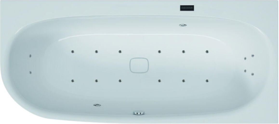 Hoesch Whirlpool iSensi Eck 1800x800 Monolith re. iSensi System re., BiColor Weiß-Schwarz (3835i.111305001)