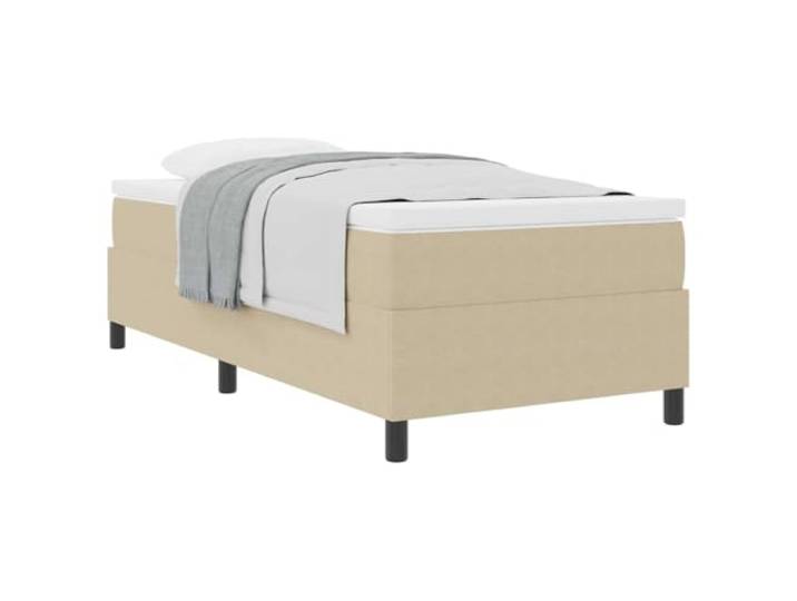 KTHLBRH Einzelbett hellgrau und weiß 80 x 200 cm Mit Federkernmatratze, Gestell aus Holz, Beine aus Kunststoff, mittlere Festigkeit