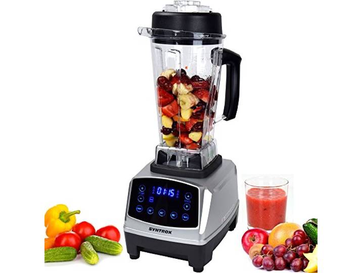 Syntrox Germany Standmixer Digital 1500 Watt, 40000 U/Min, 2 Liter Hochleistungsmixer, 6 Edelstahlklingen - 7 Programme - LCD-Display - Zerkleinerer - Icecrusher - Getreidemühle