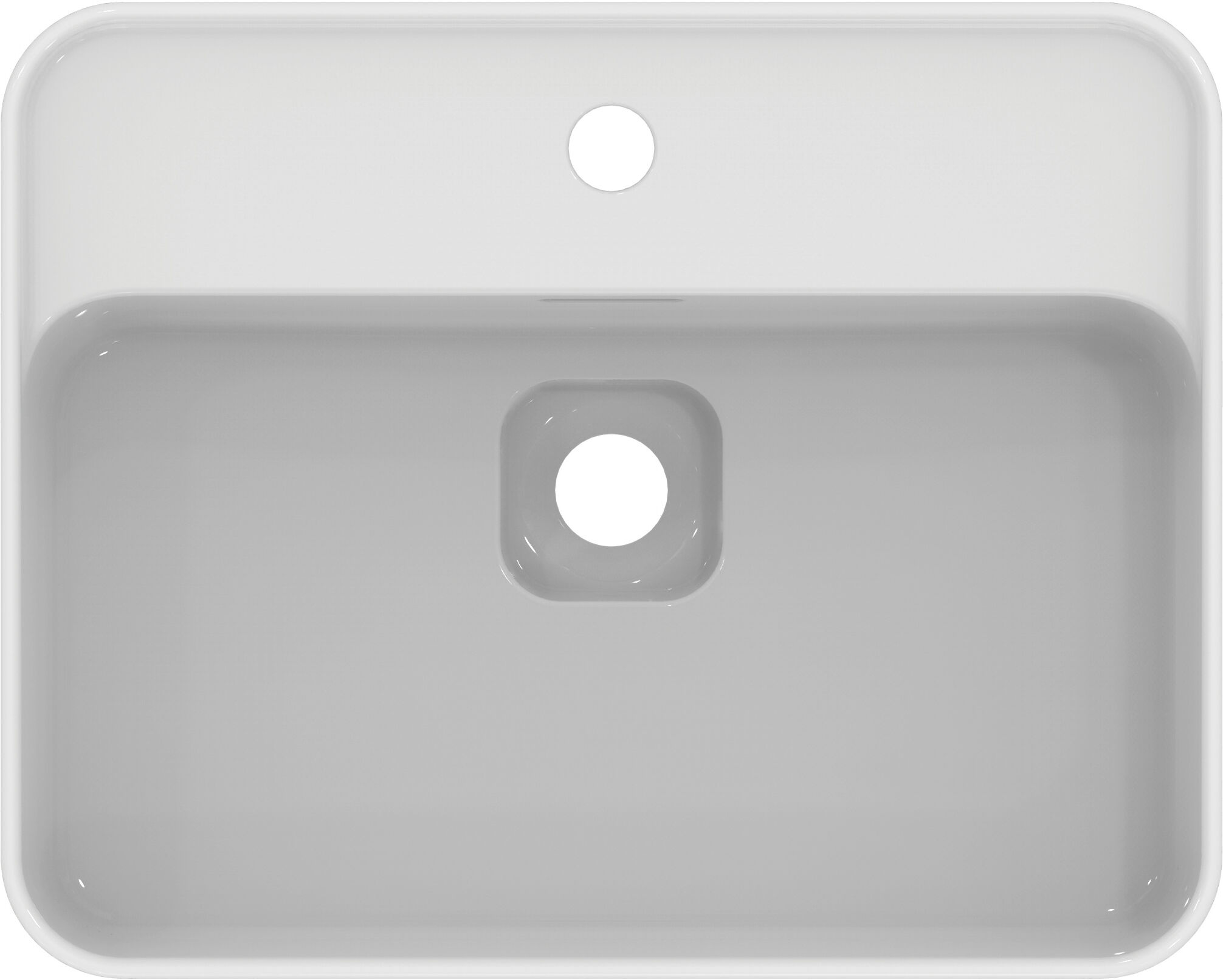 Ideal Standard II poser T2966MA blanc Ideal Plus, 60x40cm, avec trou pour robinetterie et trop-plein