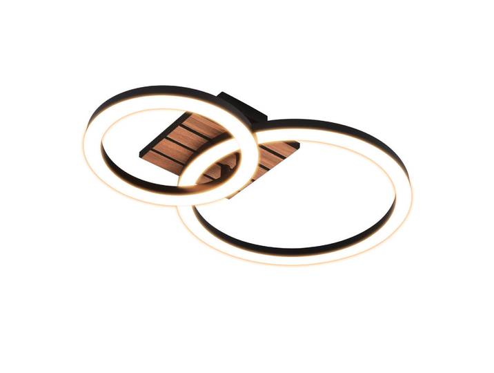 Nettlife LED Deckenleuchte 30/44/8cm, Schwarz, Metall, LED integrated, 30x8x44 cm, Lampen & Leuchten, LED Beleuchtung, LED-Deckenleuchten