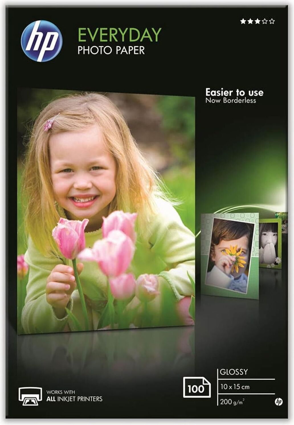 HP CR757A Everyday Glossy Photo Paper – 10 x 15 cm, 200 gsm, 100 Sheets, White