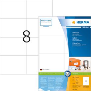 Herma Premium 4626 Etiketten weiß 105x74 permanent, 1600 Stück