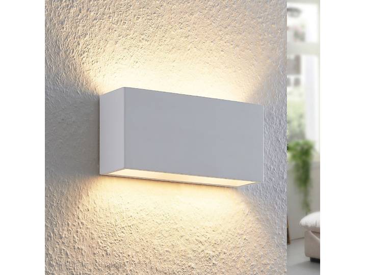 Mavora Square Applique Murale White - Lindby - Salon / séjour - Moderne - Plâtre / argile - Angulaire