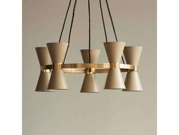 Collector 5 Pendelleuchte Crème - Audo Copenhagen - Wohnzimmer - Design - Metall - Mehrflammig