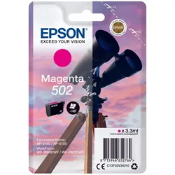 Epson Original 502 Fernglas Druckerpatrone - magenta (C13T02V34010)