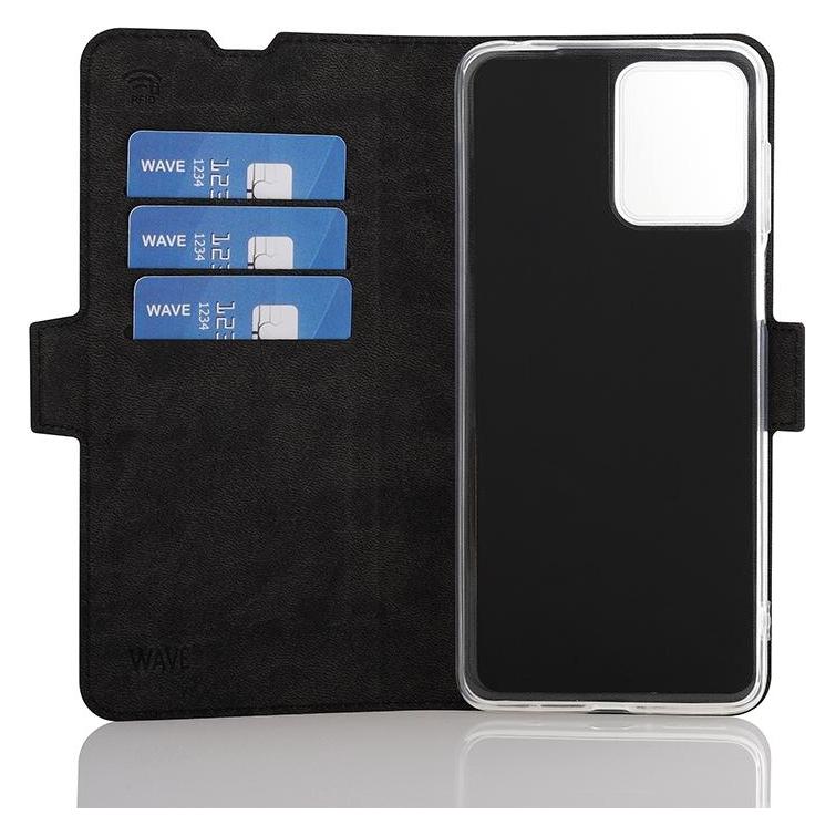 Wave BookCase -suojakotelo, MagSafe-yhteensopiva, Motorola Moto G14, musta (Motorola Moto G14) (WAVE-BC-MO-G14-BK)