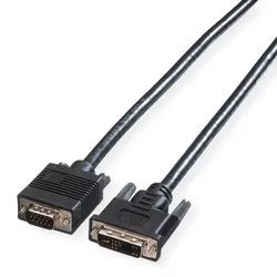 ROLINE DVI-VGA-Kabel, DVI (12+5) ST - HD15 ST, 2 m