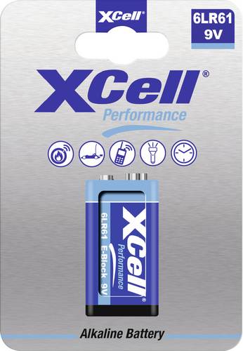 XCell 9V Block-Batterie Alkali-Mangan 9V