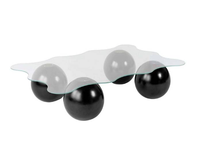 Skye Decor Couchtisch, organische Form Glasplatte modernes Design