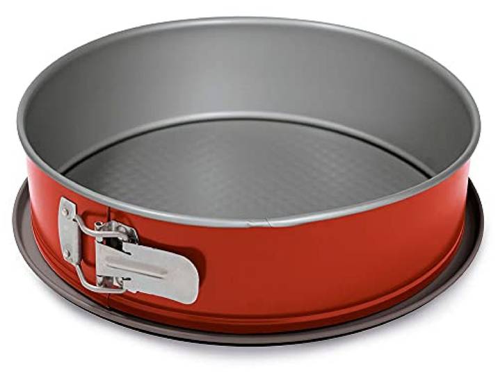 Guardini\, Moule à charnière 1 fond Ø 24 cm\, Fond anti-goutte\, Acier avec revêtement antiadhésif\, Rouge et Gris\, Fabriqué en Italie\, Ligne Rossana