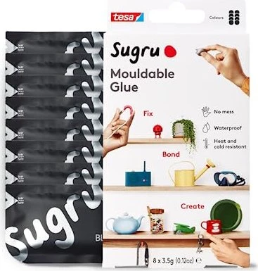 Tesa Sugru formbarer Allzweckkleber 8Stk black