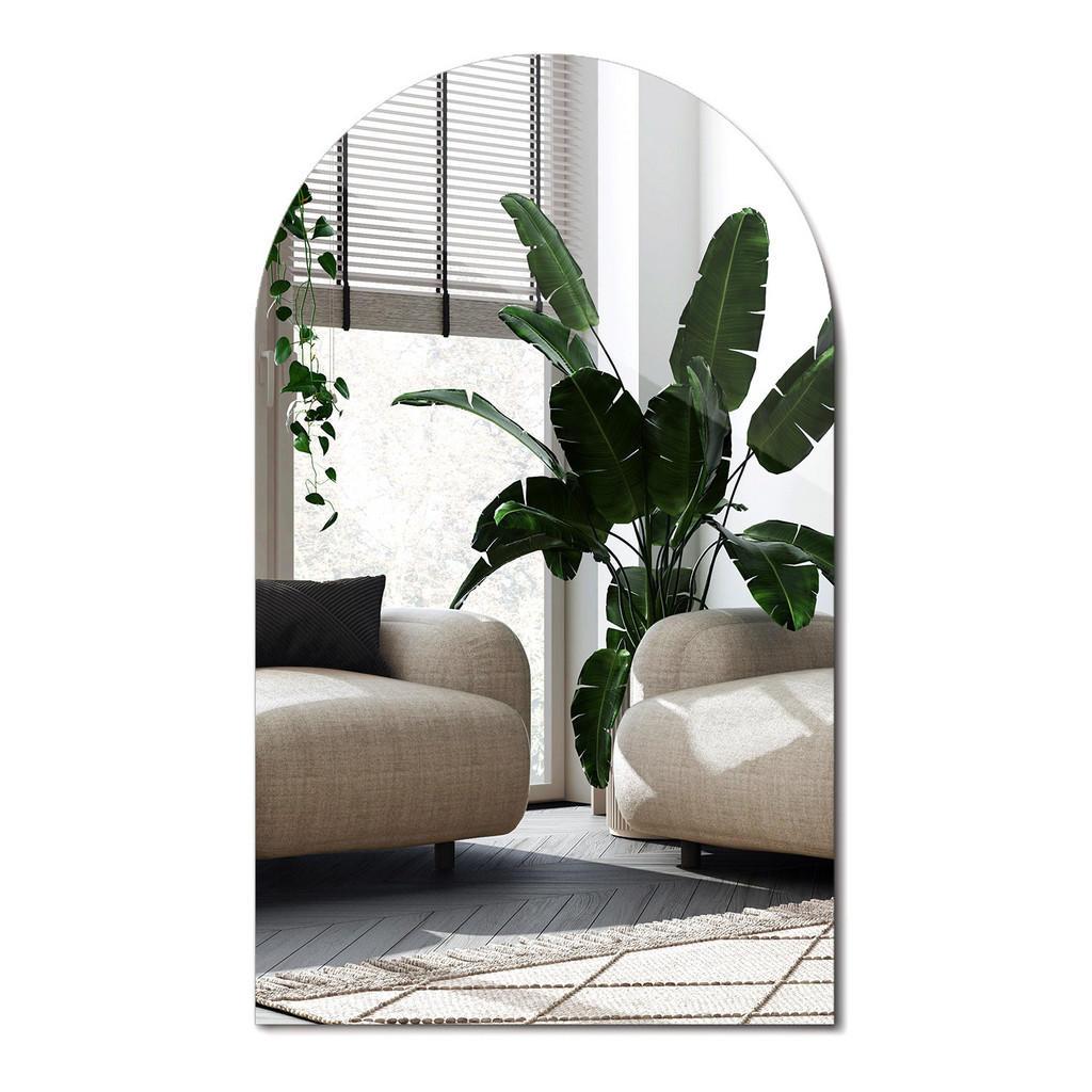 Wallfluent Spiegel, Transparent, Glas, Organisch, 45x80x0.4 cm, Spiegel, Wandspiegel