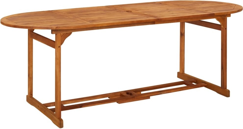 Garten-Esstisch 220x90x75 cm Massivholz Akazie