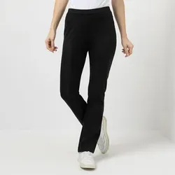 VIA MILANO Hose, 1/1-Länge Rundumdehnbund Fake-Taschen Bootcut-Schnitt