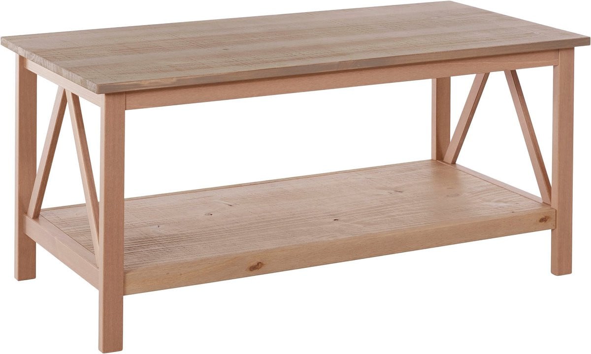 Notio Living Titian Salontafel met 1 plank - Grijs Grenen