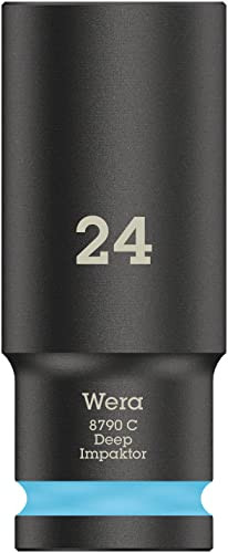 Wera Impaktor Deep dopsleutelinzet 8790 C, 24 mm, 1/2" aandrijving, cyaan/zwart