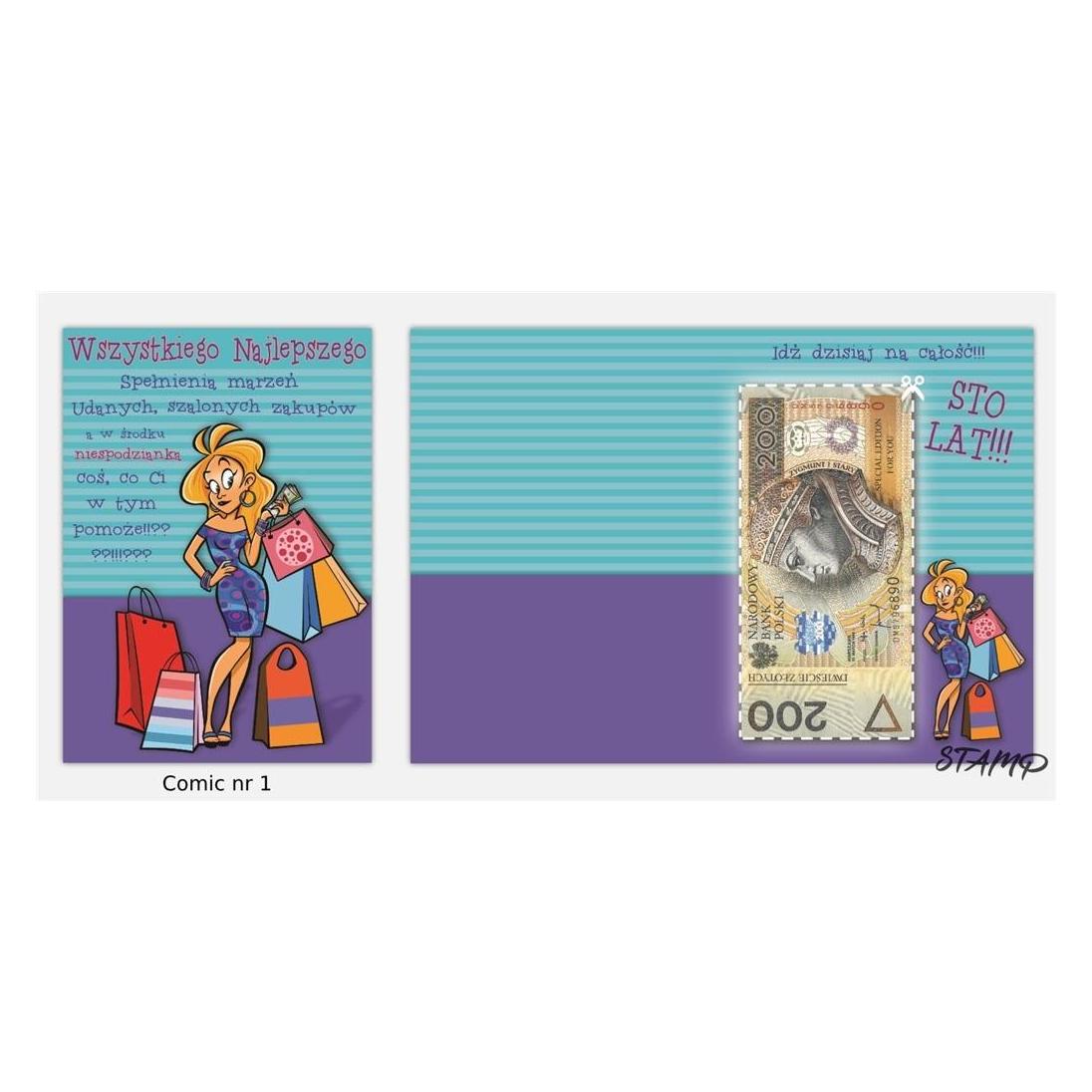 Stamp Comic B6 Karte + Umschlag Muster Nr. 01 (41948771)