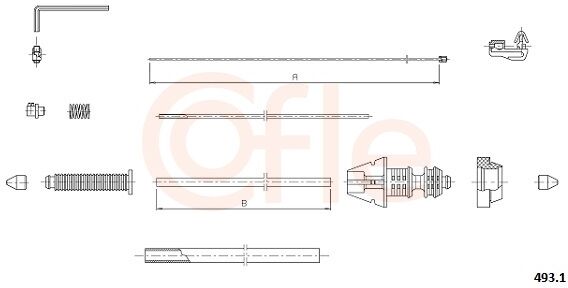 Cofle Gaszug 4931 Für Fiat