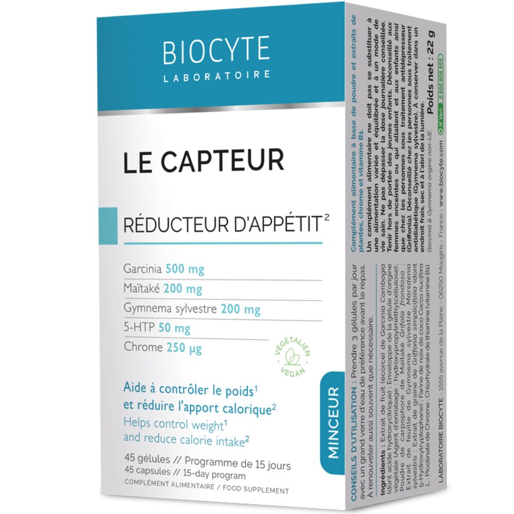 Biocyte Le Capteur Food Supplement 45&nbsp;caps. Expiration Date: 2027-01-30