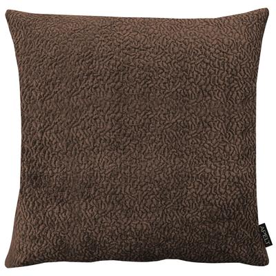 Dekokissen APELT "Toulouse", braun (braun, unifarben), B:58cm H:10cm L:58cm, Chenille, Polyester, Dekokissen_Sitzkissen_Kissenhüllen, Chenille mit 3D Effekt