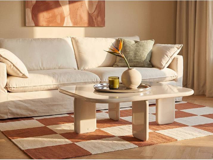 Couchtisch aus MDF - Lackiert Beige - BRILONA
