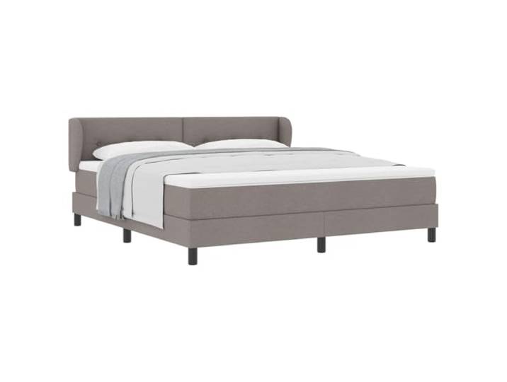 vidaXL Boxspringbett mit Kopfteil Taupe 180 x 200 cm Stoff Dämpft Stöße und unterstützt den Körperdruck, Atmungsaktiv und langlebig für langanhaltenden Gebrauch,