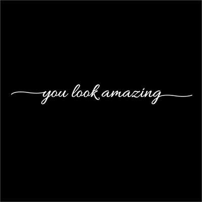 Uplifted Finds """Vogue Affirmation"" Mirror Decal   Minimalist Motivational Vinyl   Executive Vanity & Studio Sanctuary Decor qt14137 White 56 Cm"