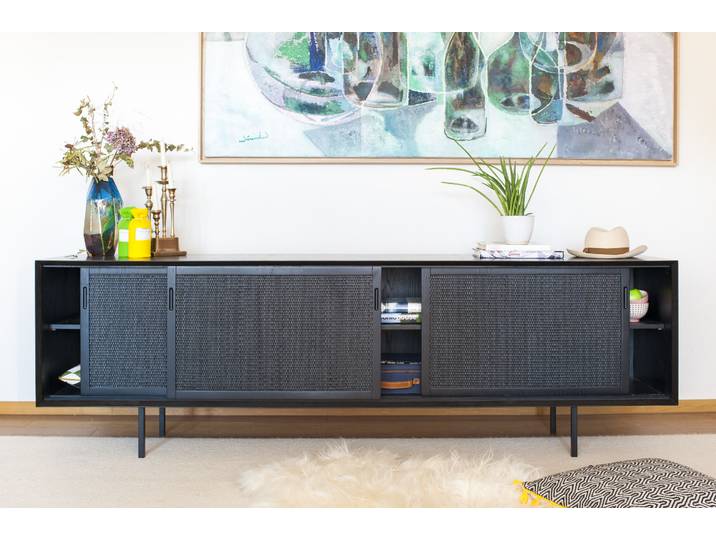 Grande enfilade en bois noir Hevaya