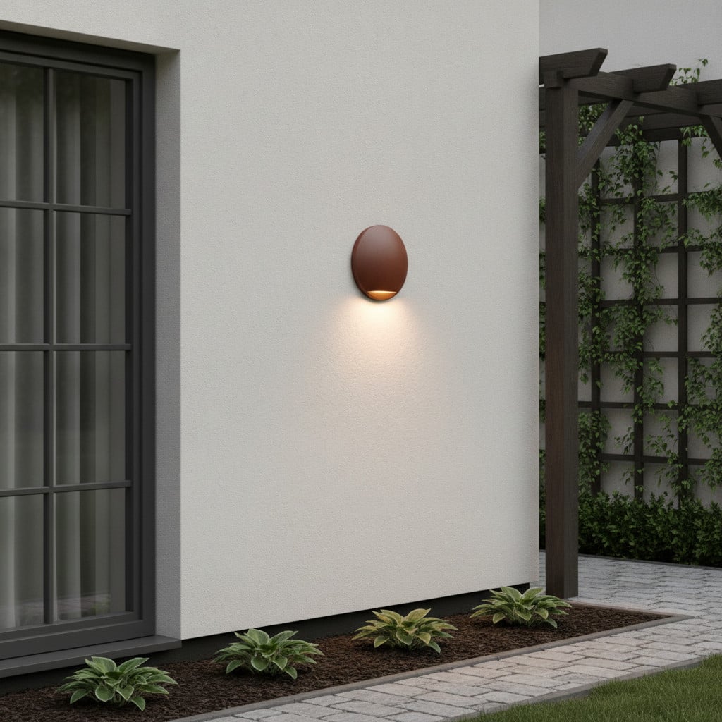 Lyora Passo Wandlamp Passo enkel in roestbruin