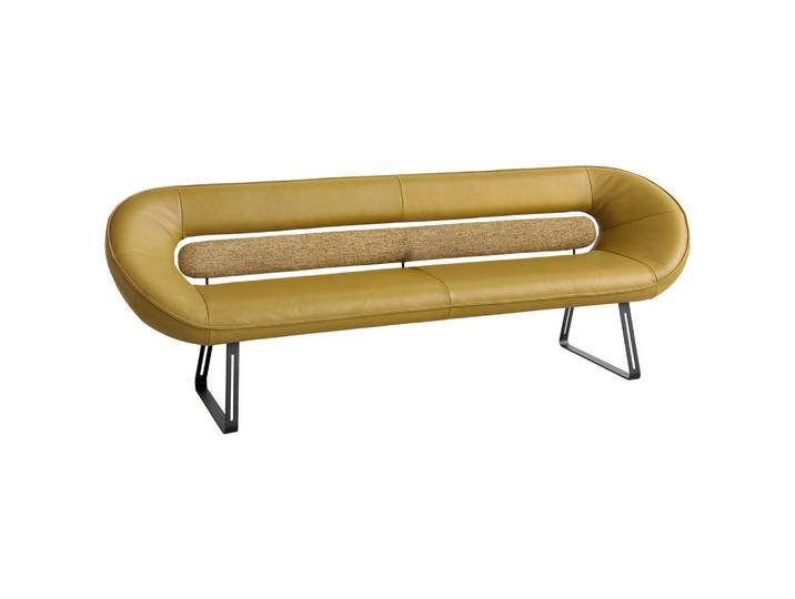 Koinor Sitzbank, Senfgelb, Metall, Echtleder, Nappaleder, 260x89x68 cm, Goldenes M, Dgm, Lederauswahl, Stoffauswahl, Typenauswahl, planbar, In verschiedenen Grössen erhältlich, Stoff-/Lederauswahl, Esszimmer, Bank, Sitzbänke